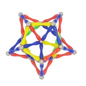 Joc de memorie si inteligenta magnetic tubular 3D, 37 piese: Jucărie magnetică de construcție pentru copii, jucărie educativă - Joc de construcție magnetic