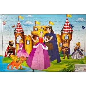 Puzzle din lemn Povestea Printesei, puzzle din lemn cu 204 piese, ilustrând povestea unei prințese - Puzzle