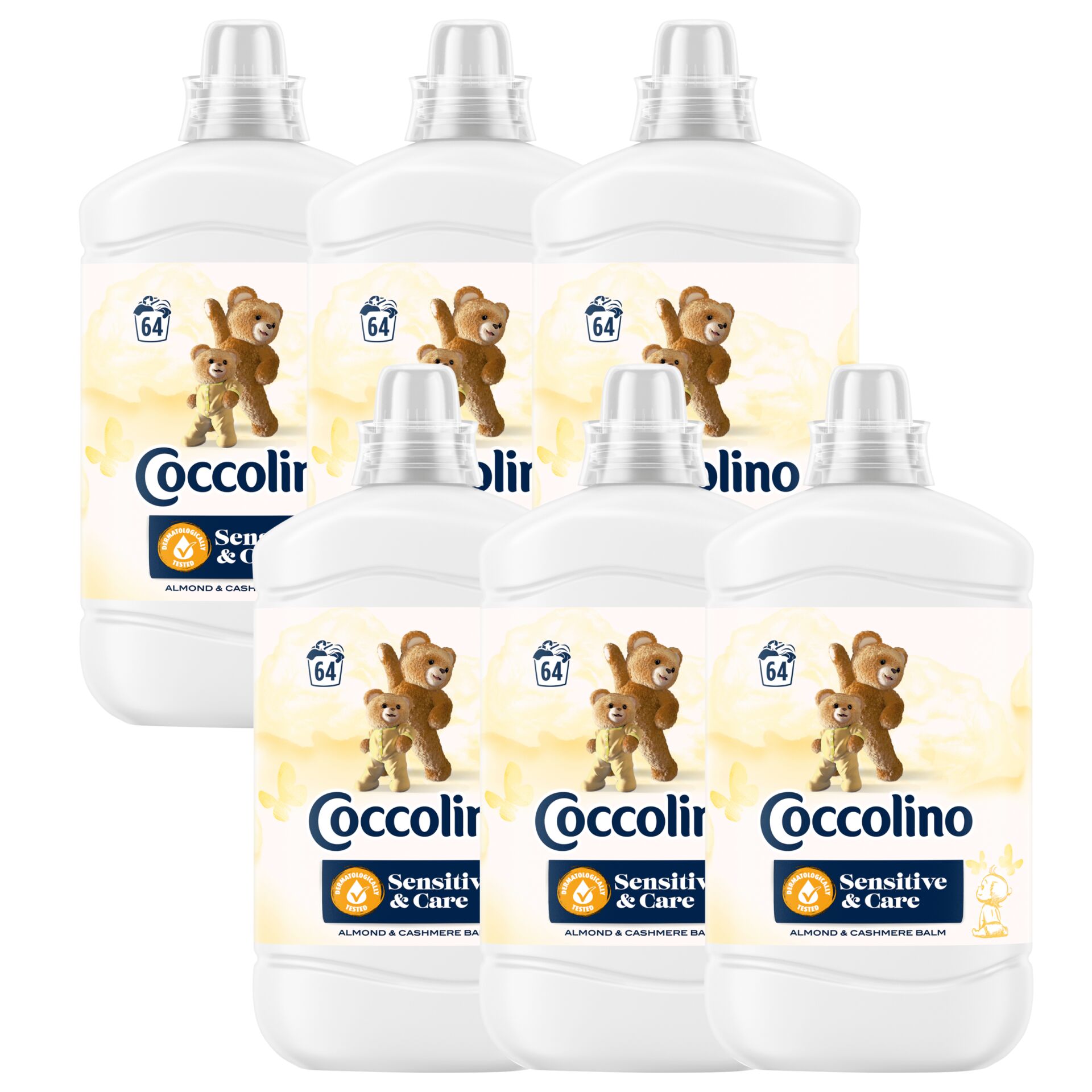 E-shop Coccolino Sensitive Mandľový oplachovací koncentrát 384 pranie 6x1600ml