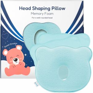 FizioTab® Babapárna 2 Védőhuzattal, Plagiocefália Elleni Fejformázó Memóriahabos, Kék 143750529 - Baba párna