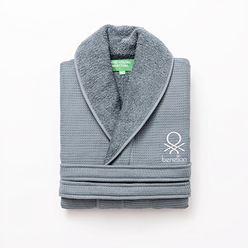 Benetton fürdőköntös 100% pamut L/XL méret 400GSM sötét kék