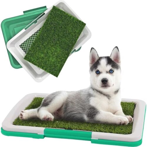 Alomtálca, kutyáknak és macskáknak, műfüves szőnyeggel, ABS-ből, otthonra vagy teraszra, zöld 143751612