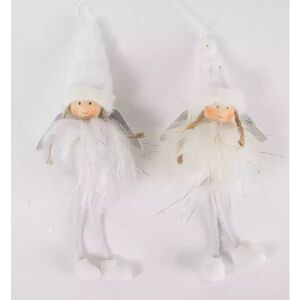 Figurină îngera Uzorka, ornament de Crăciun alb și auriu, 19 cm - Crăciun