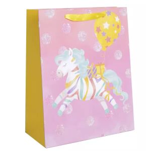 Sacosa cadou colorata cu motiv unicorn, sacosa cadou unicorn, 26 x 32 cm - Ambalaje cadouri