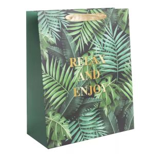 Poklon vrećica model frunze de palmier, sacou cadou 31 x 42 cm, sac de cumpărături reutilizabil - Ambalaje cadouri