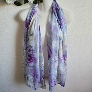 ESKÜVŐ SAL40 - Hímzett muszlin sál, vállkendő, stóla - lila/kék 143797062 - Lovaskate