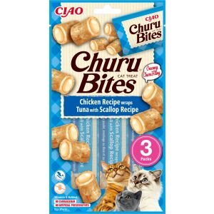 Inaba Cat Churu Bites - tonhal fésűkagylóval 3 x  10 g
