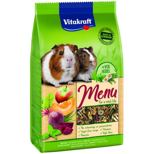 Vitakraft Premium Menu Vital Tengerimalac táp 3 kg, teljes értékű és kiegyensúlyozott étrend - Rágcsálóeleség