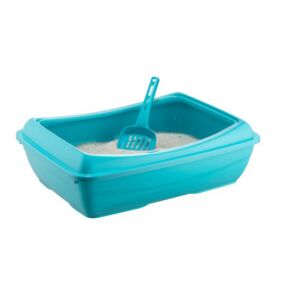 ZooBeeDoo alomtálca + lapát kék 46 x 66 x 20 cm   1 szett 143802204 - Macska alomtálca