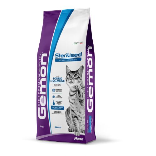 Gemon Cat Adult Steril - tonhal, lazac  7 kg 145019339 - Gemon