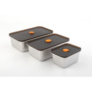 Set 3 caserole Carl Schmidt Sohn, otel inoxidabil/plastic, 0.4 l/ 1 l / 1.25 l, alb/negru 143802691 - Bucătărie & Servirea mesei