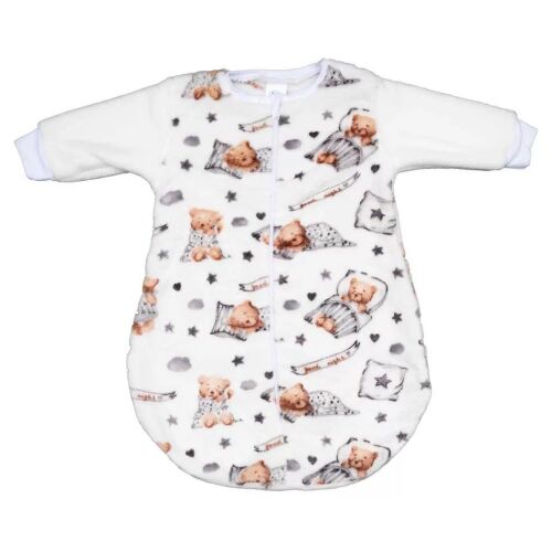 Hosszú ujjú wellsoft hálózsák Macis mintával 3,5 TOG (56) 143802805