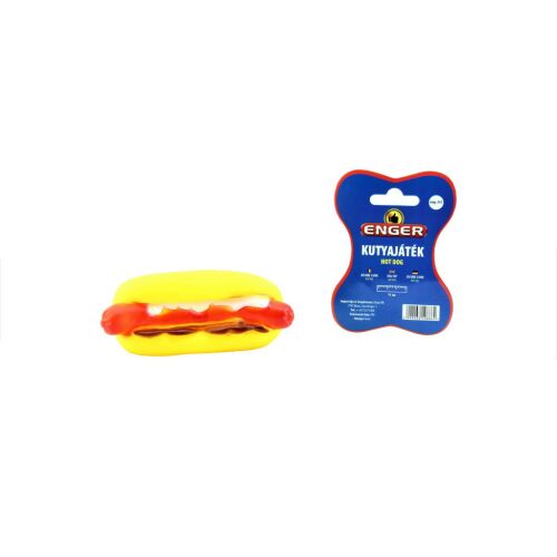 Enger Hot-Dog Kutyajáték 11cm csomagolással - Kutyajáték