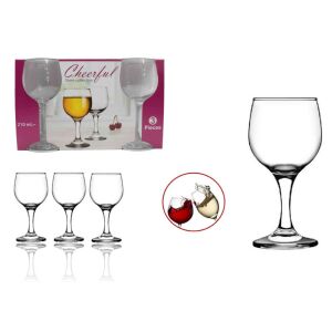 Pohár Üveg Cheerful Talpas Boros 210ml 3 Darabos 143804177 - Pohár