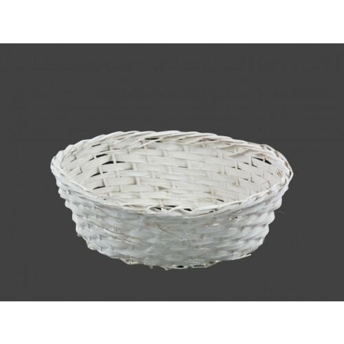 Bambusz Kosár Ovál Fehér 208-47/W - 27*22*H8cm 143804183