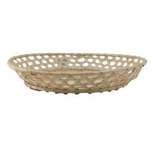 Bambusz Kosár Ovál Natúr 208-14 - 31*25*H5cm 143804184 - Dekortál