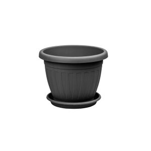 Virágcserép+Alátét Venecia 45cm Antracit 143804320 - Kert