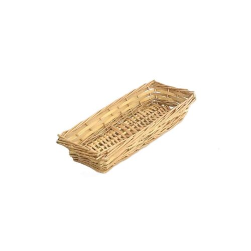 Vessző Kosár 90-60, kis téglalap alakú vesszőkosár tároláshoz, 26x11x5 cm 