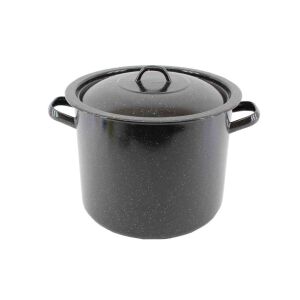 Zománcozott Fazék Fekete 32cm 21 Literes+Fedő 143804493 - Főzőedény & Sütőedény