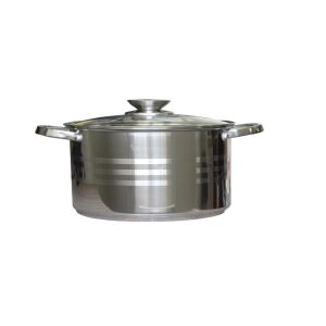 Lábas Inox 6,9 Literes Üveg Fedővel 26cm 143804528 - Főzőedény & Sütőedény