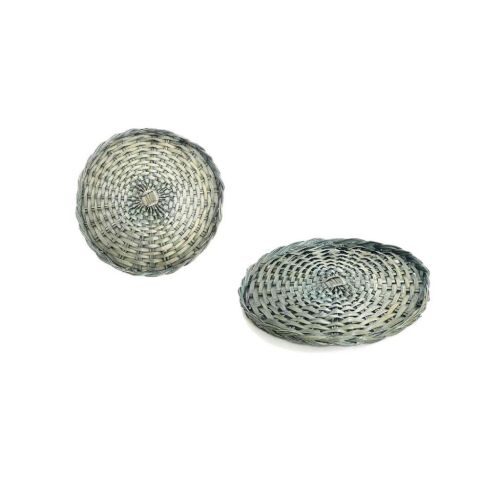 Bambusz Kosar lapos szürke kosár, D25*H2cm - Otthon és kert
