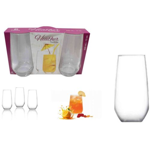 Pohár Üveg Vizes Heather 440ml 3 Darabos 143804587