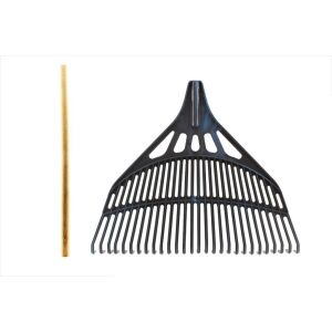 Lombseprű Műanyag 66 cm Nyéllel FEKETE 143804781 - Kézi kerti szerszám