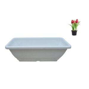 Virágláda Tálcával Magyar 80cm Fehér 143804813 - Virágláda