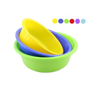 Mosdótál Szett Kerek Színes 3 Darabos 143804888 - Háztartási vödör & Tál
