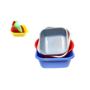 Mosdótál Szett Szögletes Színes 4 Darabos 143805165 - Háztartási vödör & Tál