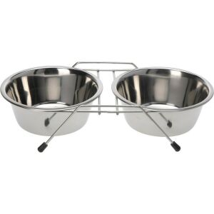 Kutyatál Fém 2 Részes Tartóval Nagy A12650170