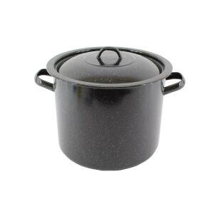 Zománcozott Fazék Fekete 45cm 53 Literes+Fedő