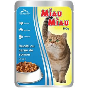 Miau Miau Nedves Macskaeledel 100g, Lazac, Adult 143805493 - Állattartás