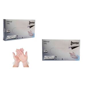 Kesztyű Egyszerhasználatos TPE 100 Darabos M-L Méret