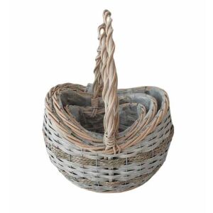 Fonott Füles Kosár Kerek Szett/3 54-205 - D25*H13/18/33cm 143805673 - Tárolódoboz & kosár