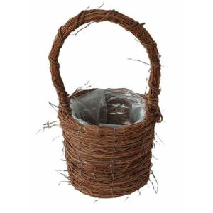 Fonott Füles Kosár Barna Kócos 54-108 - D19*H16/35cm 143805676 - Tárolódoboz & kosár