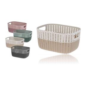 Kosár Műanyag Kétszínű 22*28cm 030002050 143805790 - Tárolódoboz & kosár