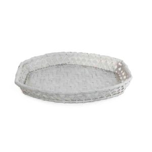 Bambusz Kosár Fehér 208-01/W - 25*35*H5cm 143805981 - Tárolódoboz & kosár