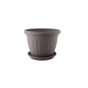 Virágcserép+Alátét Venecia 25cm Mokka 143806100 - Kertépítés