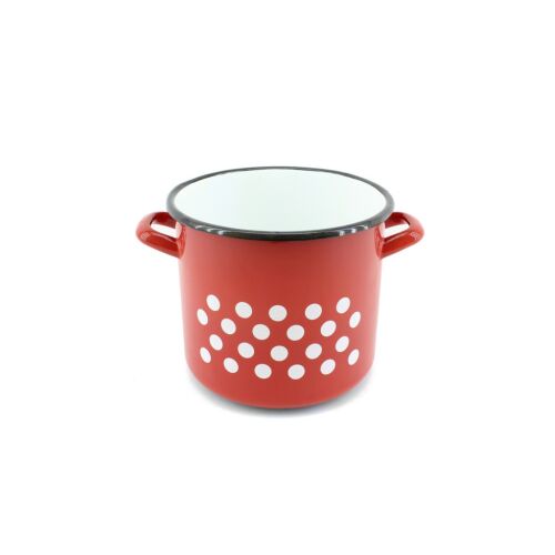 Zománcozott Fazék Piros Dekor 19cm 5 Literes 143806166