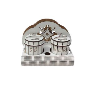 Fa Fűszertartó 3 részes Szalvétatartóval 143806270 - Tárolás & Rendszerezés