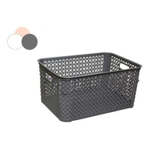 Kosár Szögletes Rattan Hatású 10 Literes 143806272 - Tárolódoboz & kosár