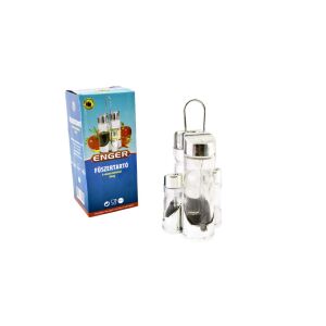 Fűszertartó Üveg 4 Részes+Tartó eng-031 143806280 - Tárolás & Rendszerezés