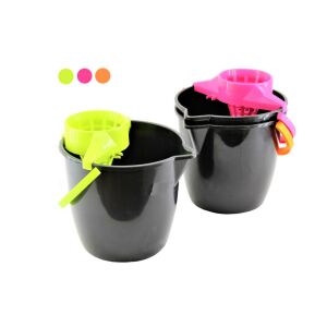 Felmosóvödör 12 Literes Csavaróval Fekete Műanyag 143806370 - Háztartási vödör & Tál