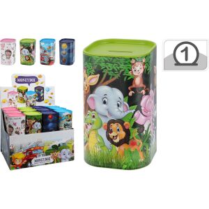 Persely Műanyag Dekoros Szögletes 76*76*120mm 049000210