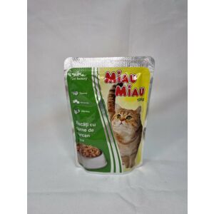 Miau Miau Nedves Macskaeledel 100g, Pulyka, Adult