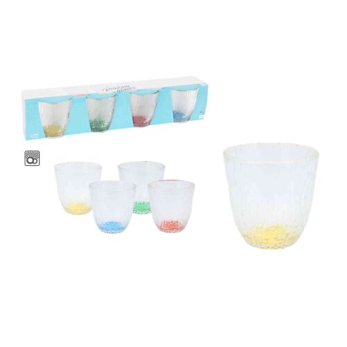 Pohár Üveg Színes Vizes 300ml 4 Darabos 170488640
