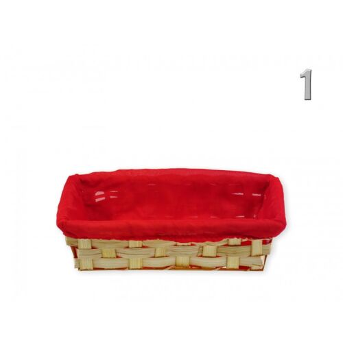Bambusz Kosár Színes Anyaggal 208-71 - 21*13*H6cm 143806486