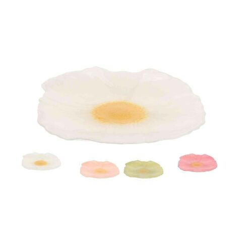 Tányér Üveg Virágos 28cm 044400440 143806570