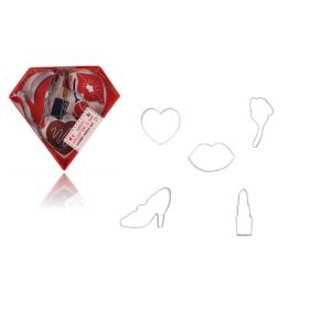 Sütiszaggató Valentin 5 Darabos 6*7*H2cm 170491620 143806674 - Sütemény kiszúró